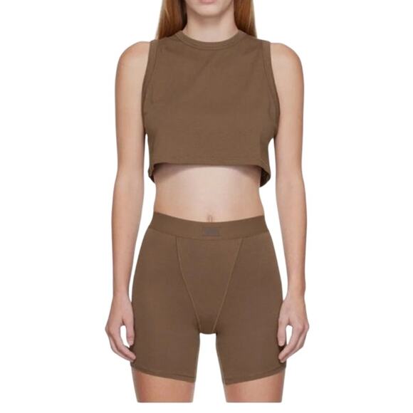 SKIMS Pants - SKIMS Brown Two Piece Matching Boyfriend Boxer Set XL / 2X Comfy Loungewear